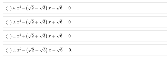 Bài tập Phương trình quy về phương trình bậc nhất, bậc 2