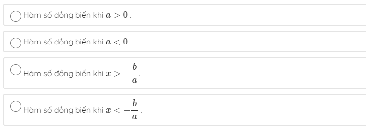 Bài tập hàm số y = ax + b