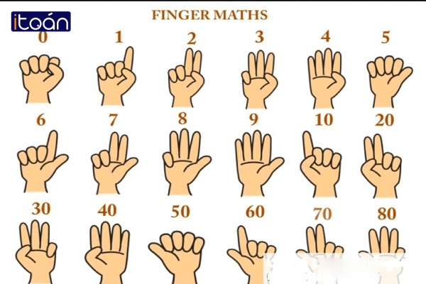 Quy ước bàn tay phải, bàn tay trái của Finger Math